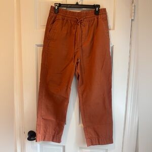 GAP Rust Orange Cropped Wide Leg Pants | Drawstring Waist | Size 10
